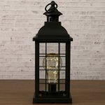 Ночник "Фонарь и светлячки" чёрная от батареек 3ААА 35х13,5х13,5см