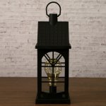 Ночник "Фонарь-домик" чёрная от батареек 3ААА 35х13,5х13,5 см