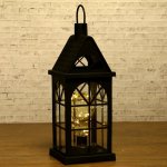 Ночник "Фонарь-домик" чёрная от батареек 3ААА 35х13,5х13,5 см