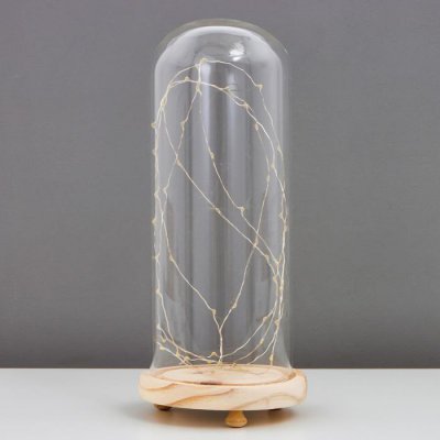 Лампа настольная LED Лампа настольная LED "Колба с светлячками" 3 ААА 27х12х12 см