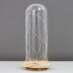 Лампа настольная LED "Колба с светлячками" 3 ААА 27х12х12 см