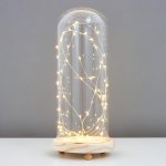 Лампа настольная LED "Колба с светлячками" 3 ААА 27х12х12 см