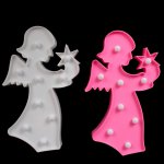 Ночник пластик от батареек 2АА "Ангел" МИКС 28х17,5х2,8 см