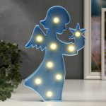 Ночник пластик от батареек 2АА "Ангел" МИКС 28х17,5х2,8 см