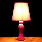 Лампа настольная с абажуром "Грация" фиолет 220V 25 Вт E14 47,5х23,5х23,5 см