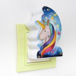 Ночник пластик"Веселые Зверята" 3 диода 220В МИКС 9х6х6,2 см