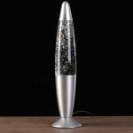 Светильник настольный лава лампа "Блёстки" Е14 25-35W серебро 34х8,5х8,5 см