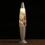 Светильник настольный лава лампа "Блёстки" Е14 25-35W серебро 34х8,5х8,5 см