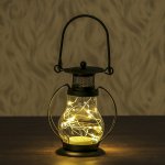 Ночник "Лампа" LED 1хCR2032 черный 10х7х13см