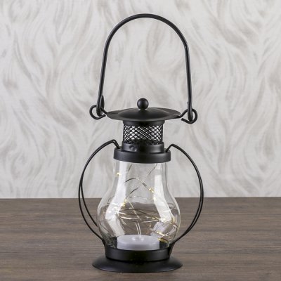 Ночник "Лампа" LED 1хCR2032 черный 10х7х13см