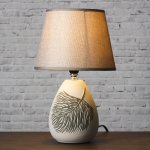 Лампа настольная "Лист" 1х40Вт E14 серый 20х20х32 см