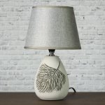 Лампа настольная "Лист" 1х40Вт E14 серый 20х20х32 см