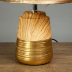 Лампа настольная "Дуб рустикальный и золото" 1х40W Е14 34х22х22 см