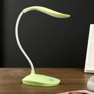 Лампа настольная сенсор 3 режима LEDх14 "Капля" зелёная USB 42х12,5х10 см