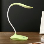 Лампа настольная сенсор 3 режима LEDх14 "Капля" зелёная USB 42х12,5х10 см