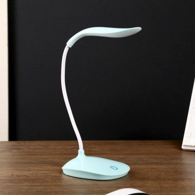 Лампа настольная сенсор 3 режима LEDх14 "Капля" синяя USB 42х12,5х10 см