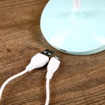 Лампа настольная сенсор 3 режима LEDх14 "Капля" синяя USB 42х12,5х10 см