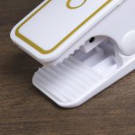 Лампа настольная прищепка сенсор 3 режима LEDх14 "Золотая полоса" лупа USB, 3ААА 44х15х6 см