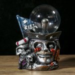 Плазменный шар полистоун "Пират Слепой Пью" 21х15х10 см