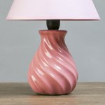 Лампа настольная Е14 25W "Спираль розовая" 17х17х26 см