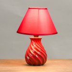 Лампа настольная Е14 25W "Спираль вишневая" 17х17х26 см
