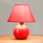 Лампа настольная Е14 25W Шар красный"" 17х17х24 см
