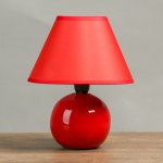 Лампа настольная Е14 25W Шар красный"" 17х17х24 см