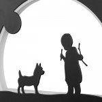 Бра "Друзья на веки" LEDx90 черная 22х3,8х22 см