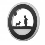 Бра "Друзья на веки" LEDx90 черная 22х3,8х22 см