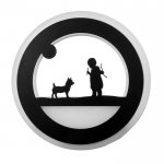 Бра "Друзья на веки" LEDx90 черная 22х3,8х22 см