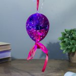 Ночник "Воздушный шар малиновый" от бат в компл 9,5х9,5х15 см