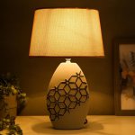 Лампа настольная с абажуром Е14 40Вт 220В "Молекулы" 27х18х41см