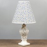Лампа настольная с абажуром "Розочки синие" Е14 Max 40W 25х25х46  см