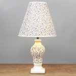 Лампа настольная с абажуром "Розочки синие" Е14 Max 40W 25х25х46  см