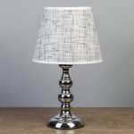 Лампа настольная "Адель" 1х40Вт Е27 220В серебро 21х21х37 см