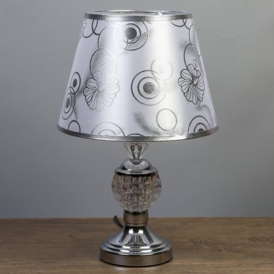 Лампа настольная "Аурика" 1х40Вт Е27 220В серебро 25х25х40 см
