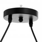 Светильник подвесной "Шельда" 2х40Вт Е27 черный 68х10х40 см