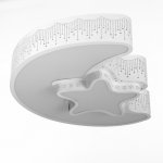 Люстра "Месяц со звездой" LED 3 режима 68Вт белый 50х54х13 см