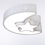 Люстра "Месяц со звездой" LED 3 режима 68Вт белый 50х54х13 см