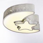 Люстра "Месяц со звездой" LED 3 режима 68Вт белый 50х54х13 см