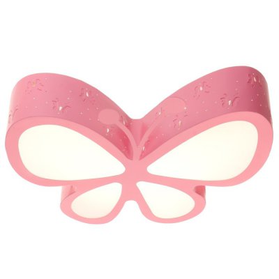Люстра "Бабочка" LED 3 режима 48Вт розовый 52х46,5х10 см