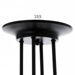 Люстра "Линии" 4х40Вт Е27 черный 60х60х18 см