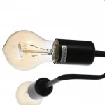 Люстра "Линии" 4х40Вт Е27 черный 60х60х18 см