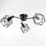 Люстра "Сеть" 3х40Вт Е27 черный 64х64х34 см