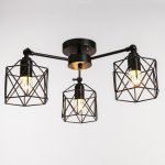 Люстра "Сеть" 3х40Вт Е27 черный 64х64х34 см