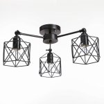 Люстра "Сеть" 3х40Вт Е27 черный 64х64х34 см