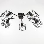 Люстра "Сеть"  5х40Вт Е27 черный 70х70х34 см