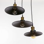 Люстра "Квеснел" 3х40Вт черный Е27 30х30х10 см