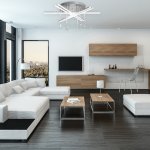 Люстра "Грань" LED 72Вт 6000К белый 59х59х13 см