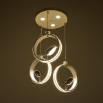 Люстра "Гнездо" LED 98Вт 3000К - 6000К белый 40х40х24 см